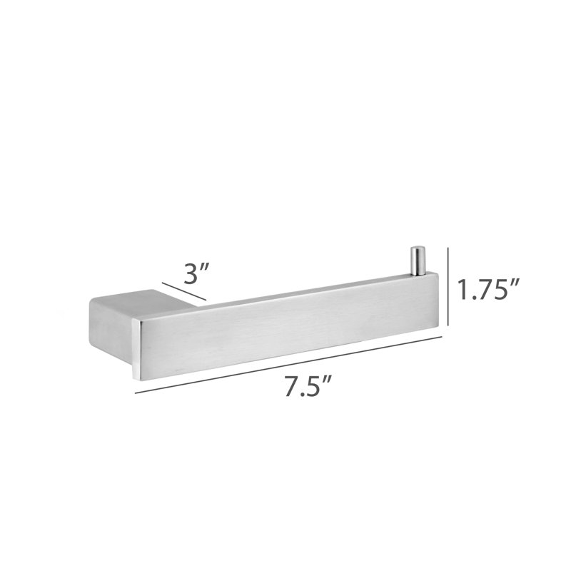 Porte-papier hygiénique à fixation murale, Nickel brossé