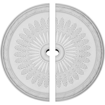 Endurathane Juniper Ceiling Medallion, 36"OD x 3"ID x 1 1/2"P (Fits Canopies up to 7"), Two Piece, Factory Primed