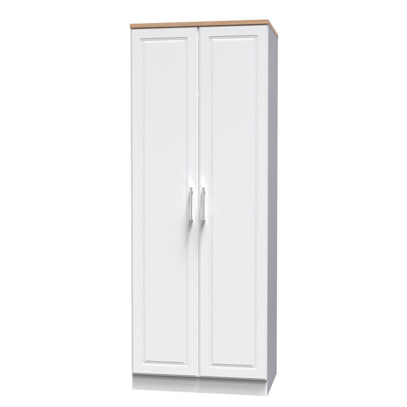 Aalysia Manufactured Wood Wardrobe, White Ash/Modern Oak