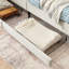 Twin Size Upholstered Platform Bed Frame With 2 Storage Drawers, Adjustable Velvet Sofa Bed