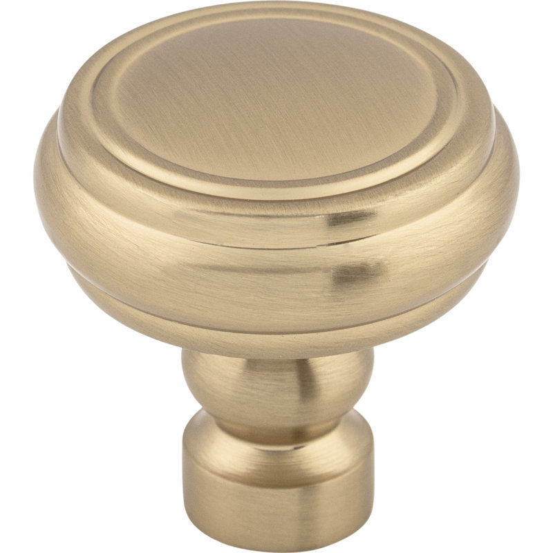 Honey Bronze Round Mushroom Cabinet Knob with Mounting Hardware
