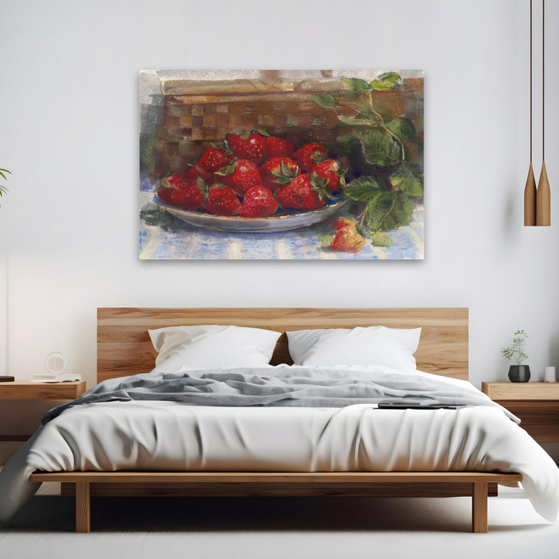 Assiette de fraises classique et traditionnelle, H 60 po x l 40 po