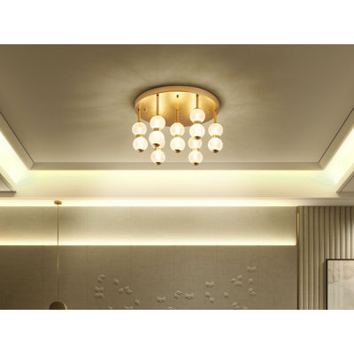 Yowaka 14 - Light Gold LED Unique/Statement Pendant