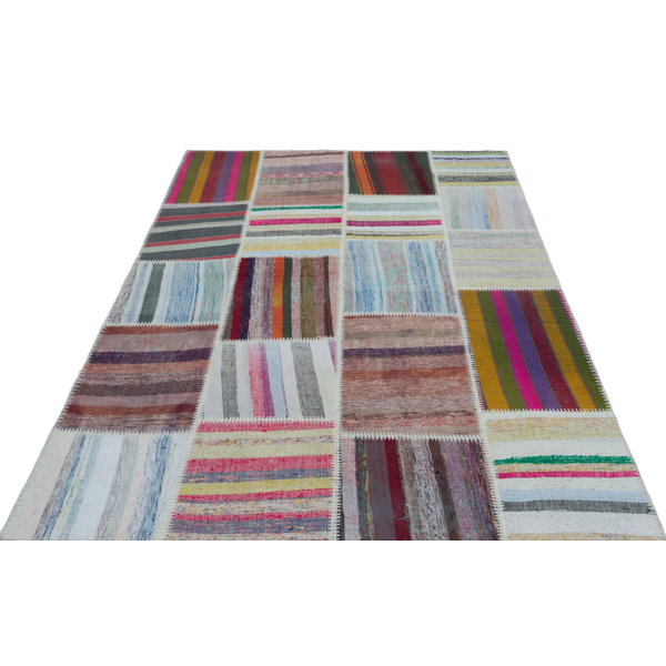 Bungalow Rose Giancola Wool Striped Rug | Wayfair