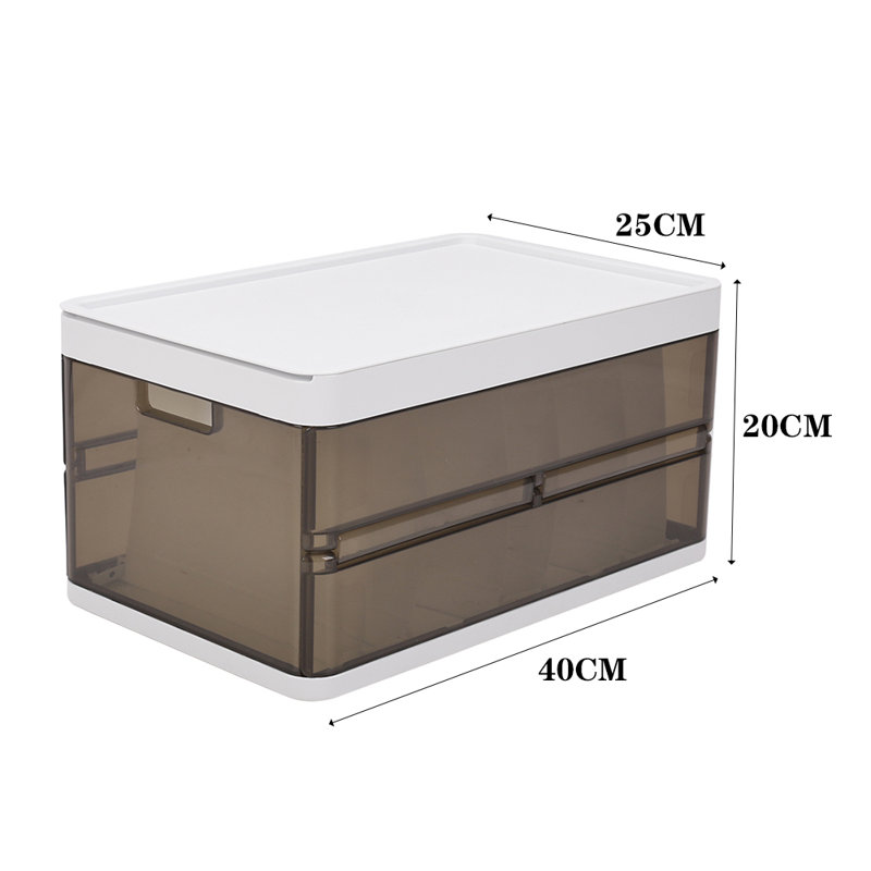 17 Stories Shanora Plastic Storage Tub & Tote, Dark Brown