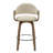 Daxton Mid-Century Swivel Bar & Counter Stool With Curved Back, Upholstered Seat, And Wood Frame-114194314