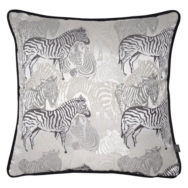 Swindle Square Throw Pillow Cover, Feather, Grey/Brown
