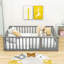 Lit plateforme en bois Hajer avec clôture et porte-657190990-657190977