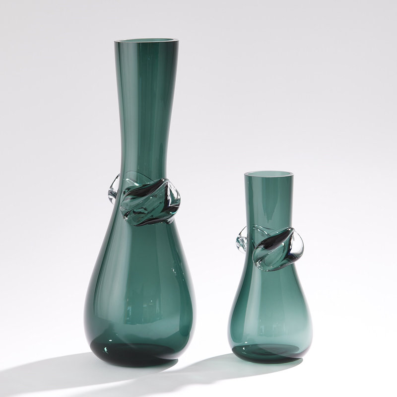 Knot Vase, Green, 11.5" H x 5.5" W x 5.5" D