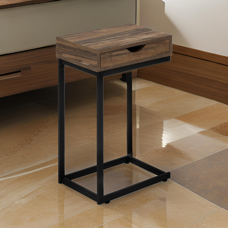 Table de bout Marybeth, Noir, Marbre noir, H 24,5 po x l 15,75 po x P 10,25 po