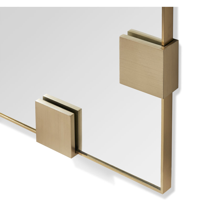 Nippon Flat Metal Beveled Wall Mirror, 60" x 32"