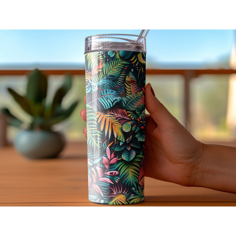 Choose Handmade Tumblers 591ml Vacuum Insulated Stainless Steel (18/8) Travel Tumbler with Straw