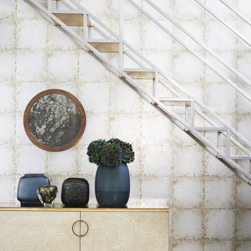 Lustre Tile Wallpaper, Silver