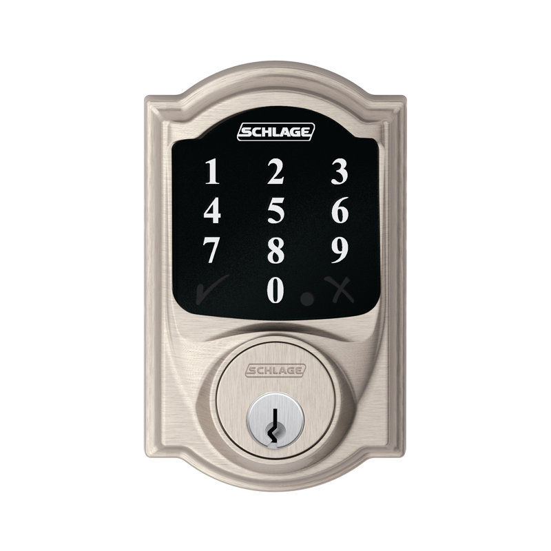 Single Cylinder Keyless Electronic Deadbolt, Satin Nickel