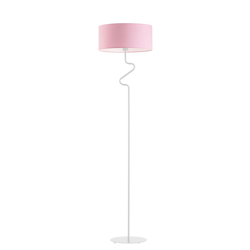 Esmerelda 166cm Traditional Floor Lamp, Silver, Pink