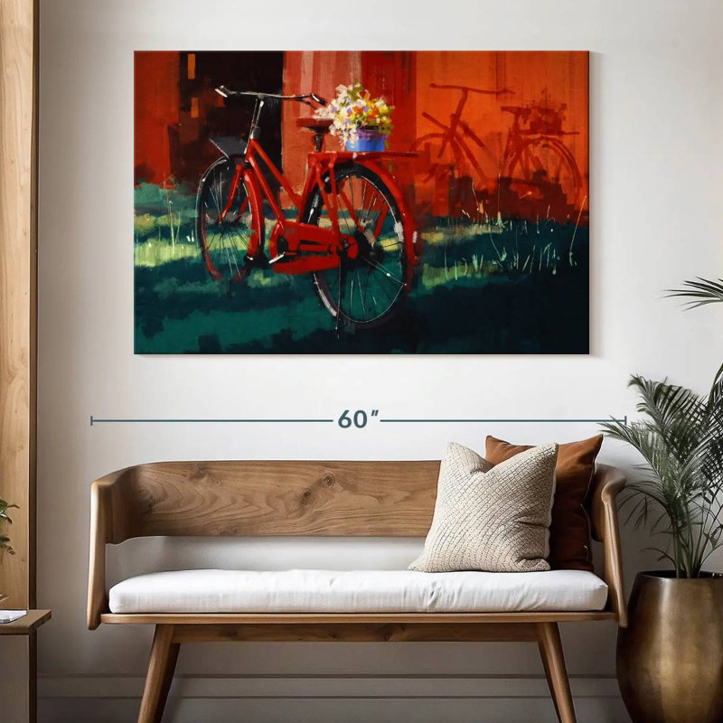 Vélo rouge Mehar, H 34 po x l 51 po