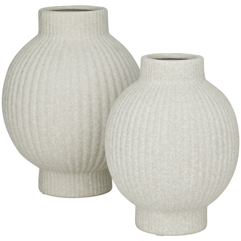 Stoneware Table Vase, White