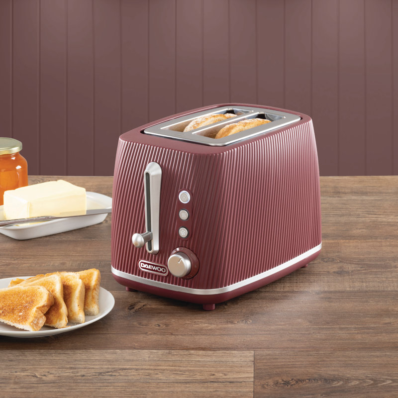 Cascade Ruby Kettle & 2-Slice Toaster Set, Red
