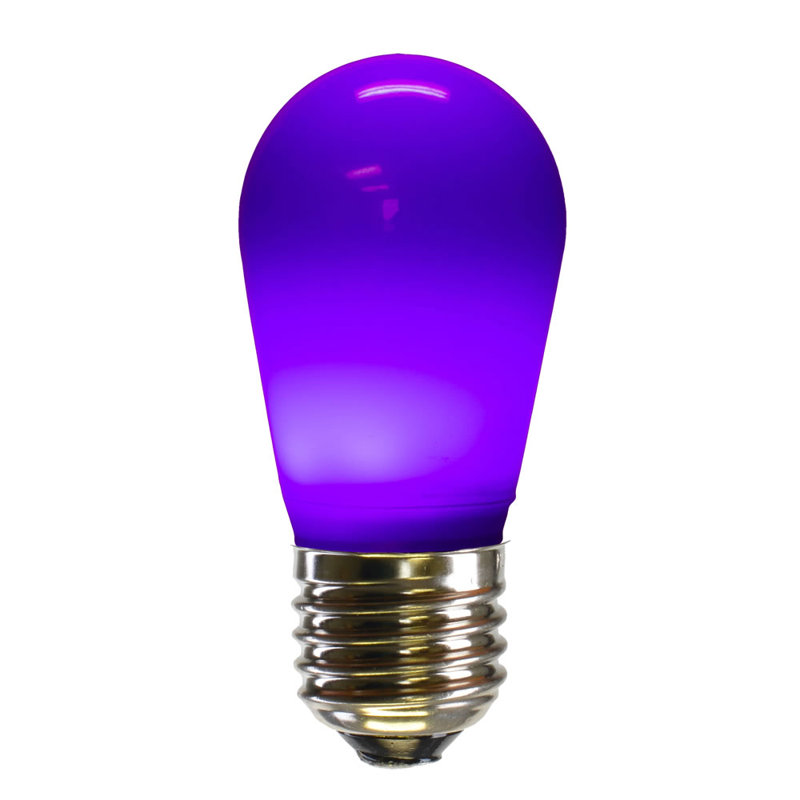 Ampoule en céramique S14 à DEL 130 V, 96 watts, 120 V, culot moyen E26, 10 ampoules par sac, Mauve