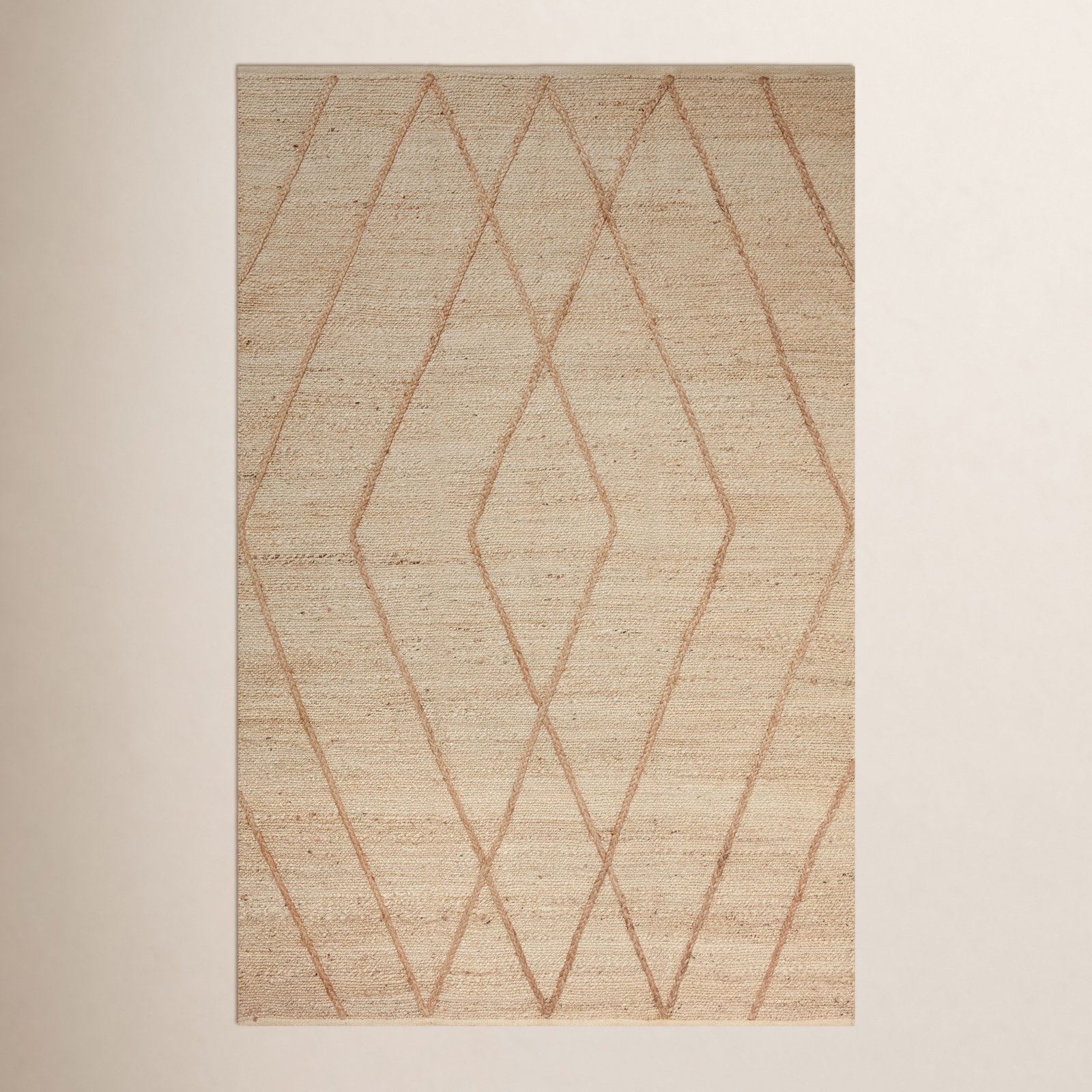 Albemarie Ivory Natural Hand-Woven Jute Rug, Rectangle 5' x 7'6"