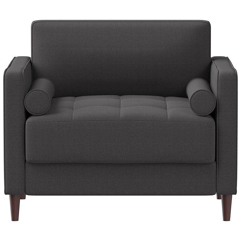 Zaiya Upholstered Armchair, Heather Gray 100% Polyester