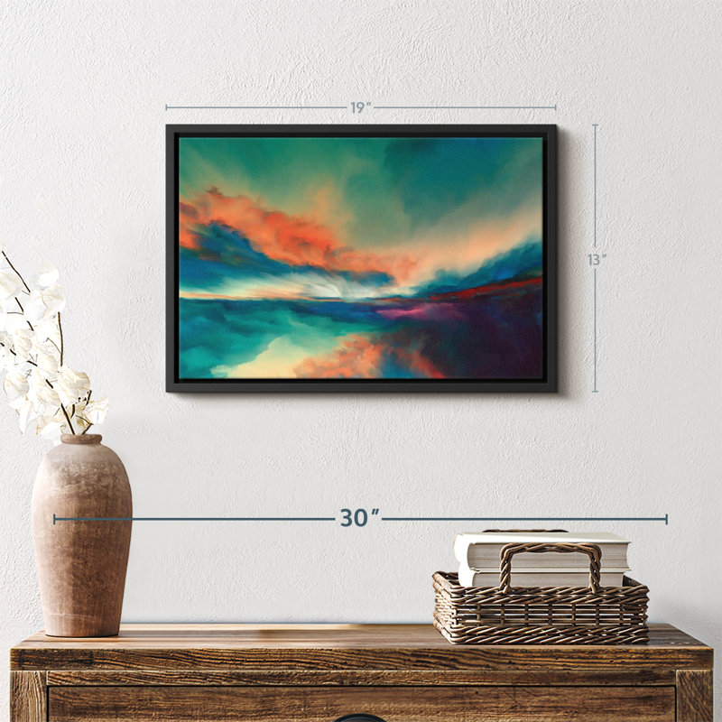 Abstract " Sunset Clouds Canvas Print ", 13" H x 19" W