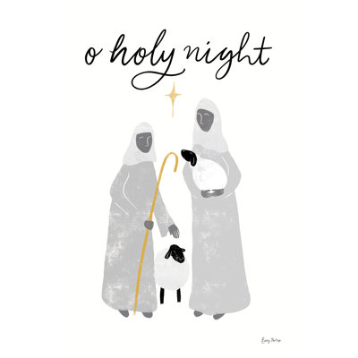Nativity IV BWG by Becky Thorns - Wrapped Canvas Print