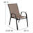 Elgin 5 Piece Patio Dining Set - Glass Table, 4 Flex Stack Chairs-1863243124