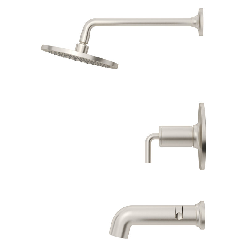 Robinet de baignoire et douche TENET, Nickel brossé