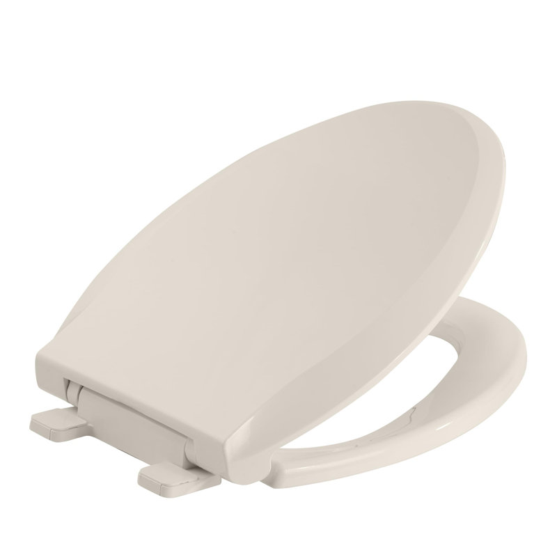 Sièges de toilette allongés, siège de toilette extra long de 19 po, siège en PP sécuritaire et durable, charnières à fermeture silencieuse, installation et démontage faciles avec la quincaillerie