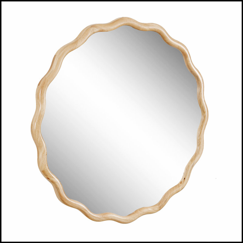 Miroir de salle de bain en bois massif