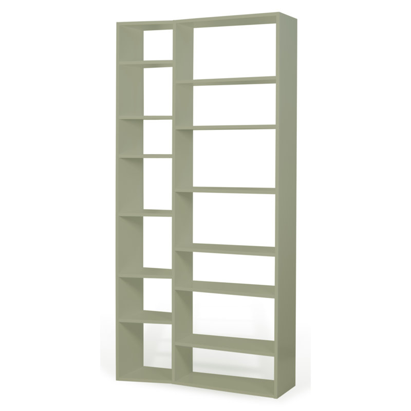Napolitano Geometric Bookcase, Matte Grey