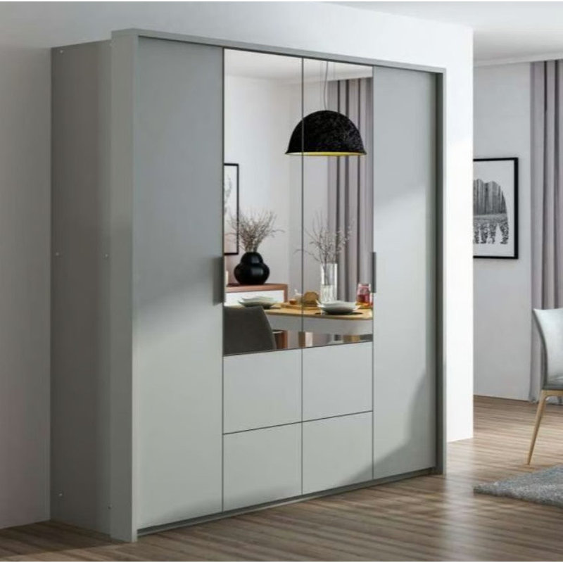 Manufactured Wood Wardrobe, Platinum