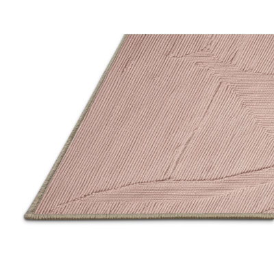 Machine Washable Abstract Pink Area Rug