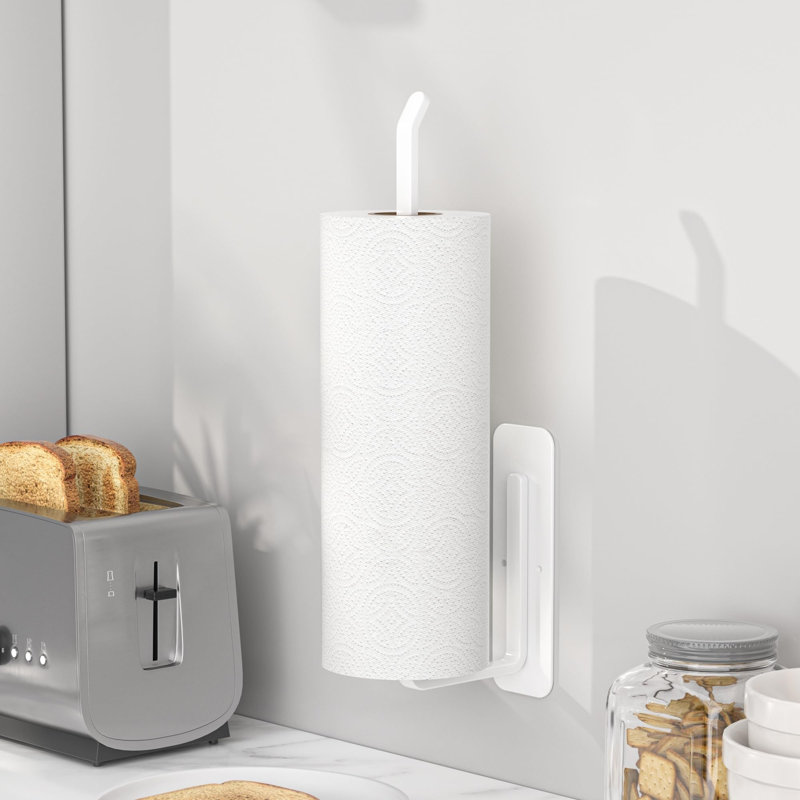 Paper Towel Holder Under Cabinet, White