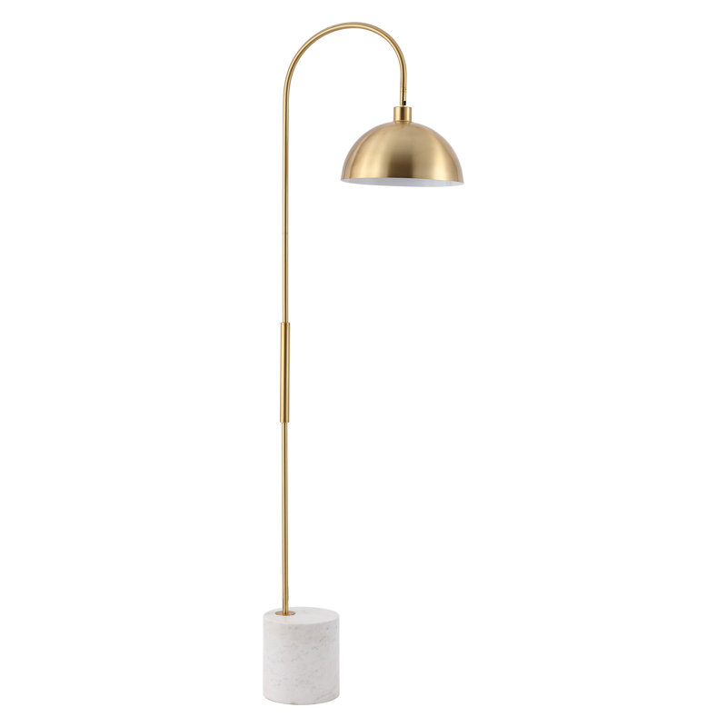 Everdine Chandrine 68" Marble Base Floor Lamp, Gold
