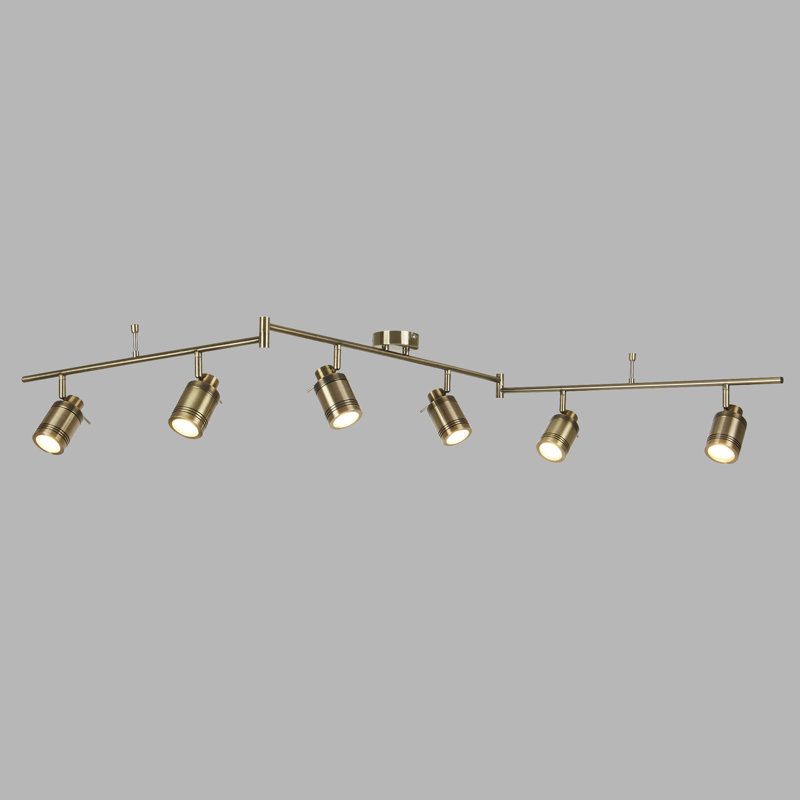 Scarlet 179.5cm 6 -Light Track Kit, Antique Brass