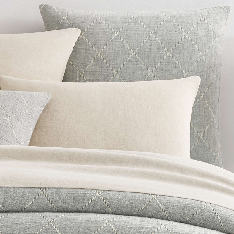 Tilden Natural/Grey Matelasse Sham, Euro