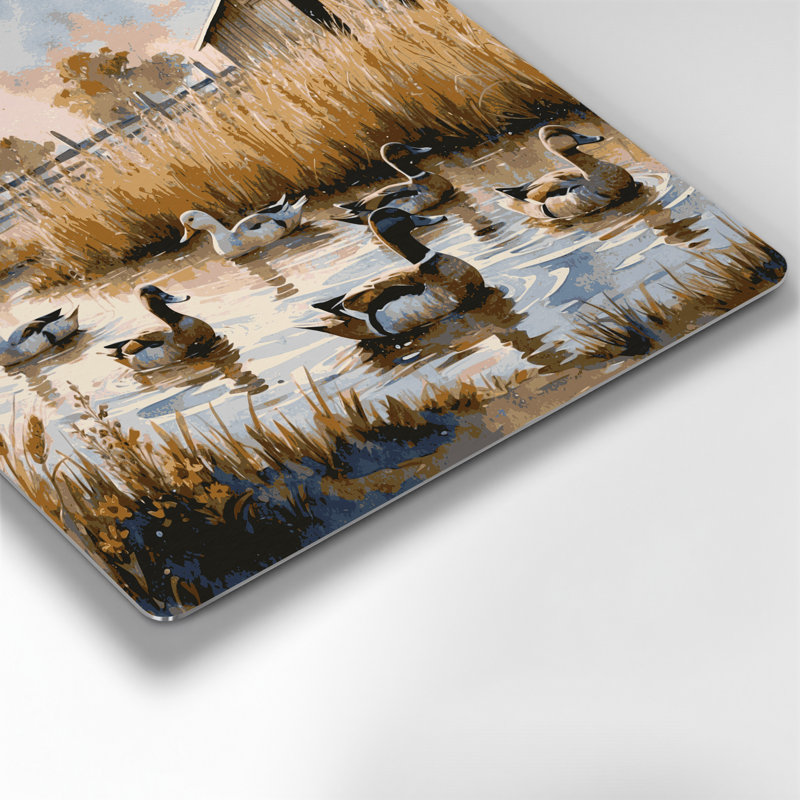 «Farm Ducks», art mural en métal beige, H 16 po x l 16 po