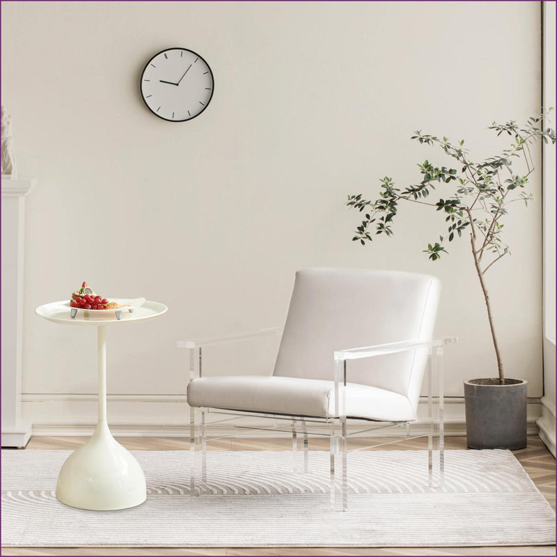 Élégante table basse blanche à deux niveaux pour le salon, facile à assembler et amp; Propre