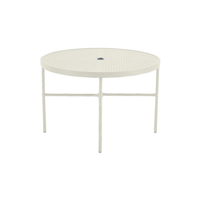 Boulevard Round Metal Outdoor Dining Table With Umbrella Hole , 42.5'' in. W 42.5'' in. D