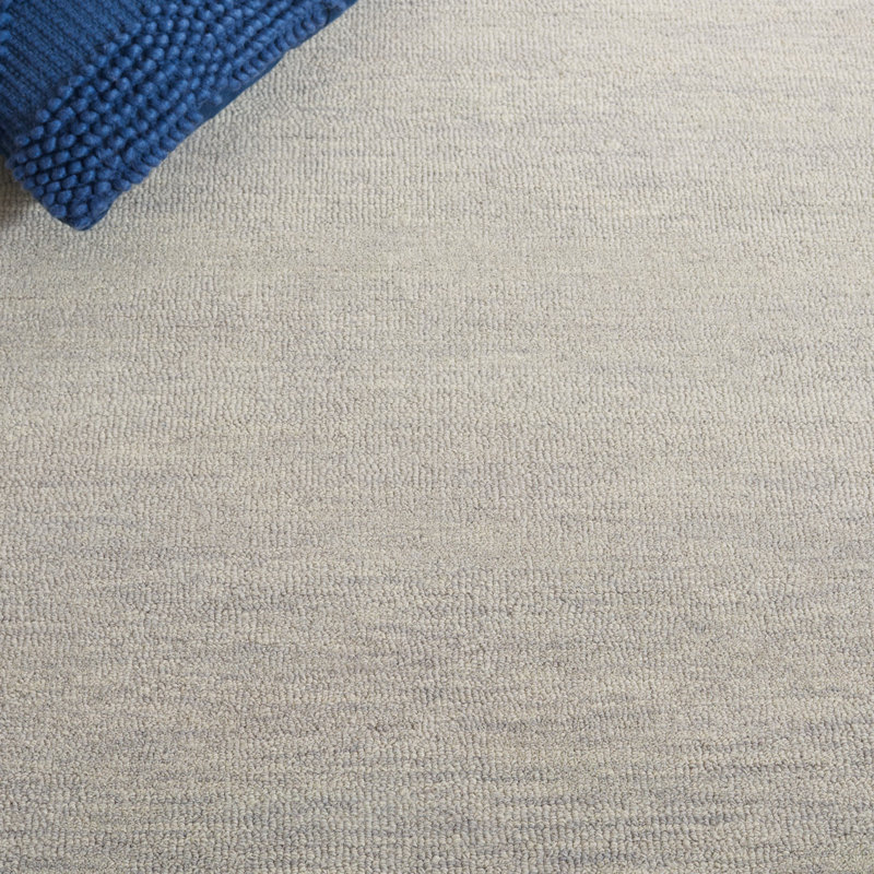 Tapis ivoire en laine touffeté à la main Cecilia, Rectangle 8 pi x 10 pi