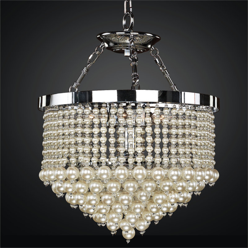 3 - Light Dimmable Drum Chandelier, 22.5" H x 16" W x 16" D