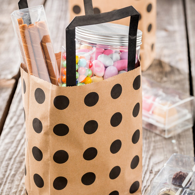 Paper Food Bag, 5.9" H x 3.15" W x 8.27" D