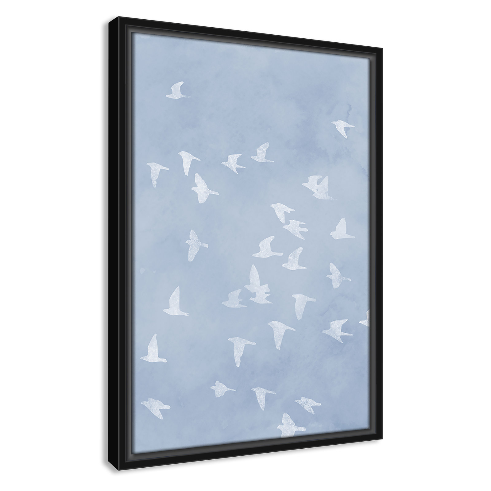 Flying Friends Print by Marcus Prime, Black Floater, 13.5'' W x 19.5'' H