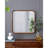 32"X32" Square Mirror With Wood Frame, Wall Mirror For Living Room Bathroom Entryway