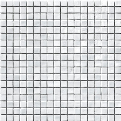White 5/8" x 5/8" Glass Mosaic