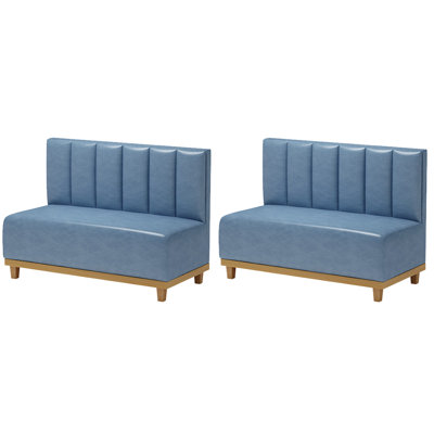 Light Luxury Simple Cafe Restaurant Bench Faux Leather Upholstered Bench