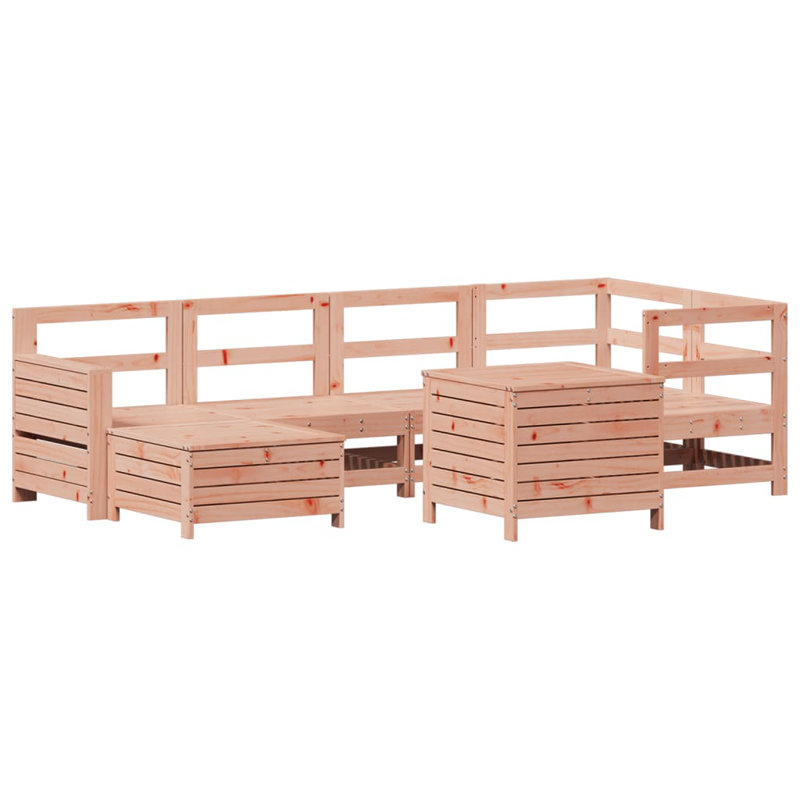 7 Piece Garden Sofa Set Solid Wood Douglas Fir