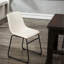 Chaises de salle à manger blanches en cuir d'unité centrale, paire de coussins de siège moulés, coutures en zigzag, l 18,5 po x P 22,25 po et H 31,5 po.-1636897868